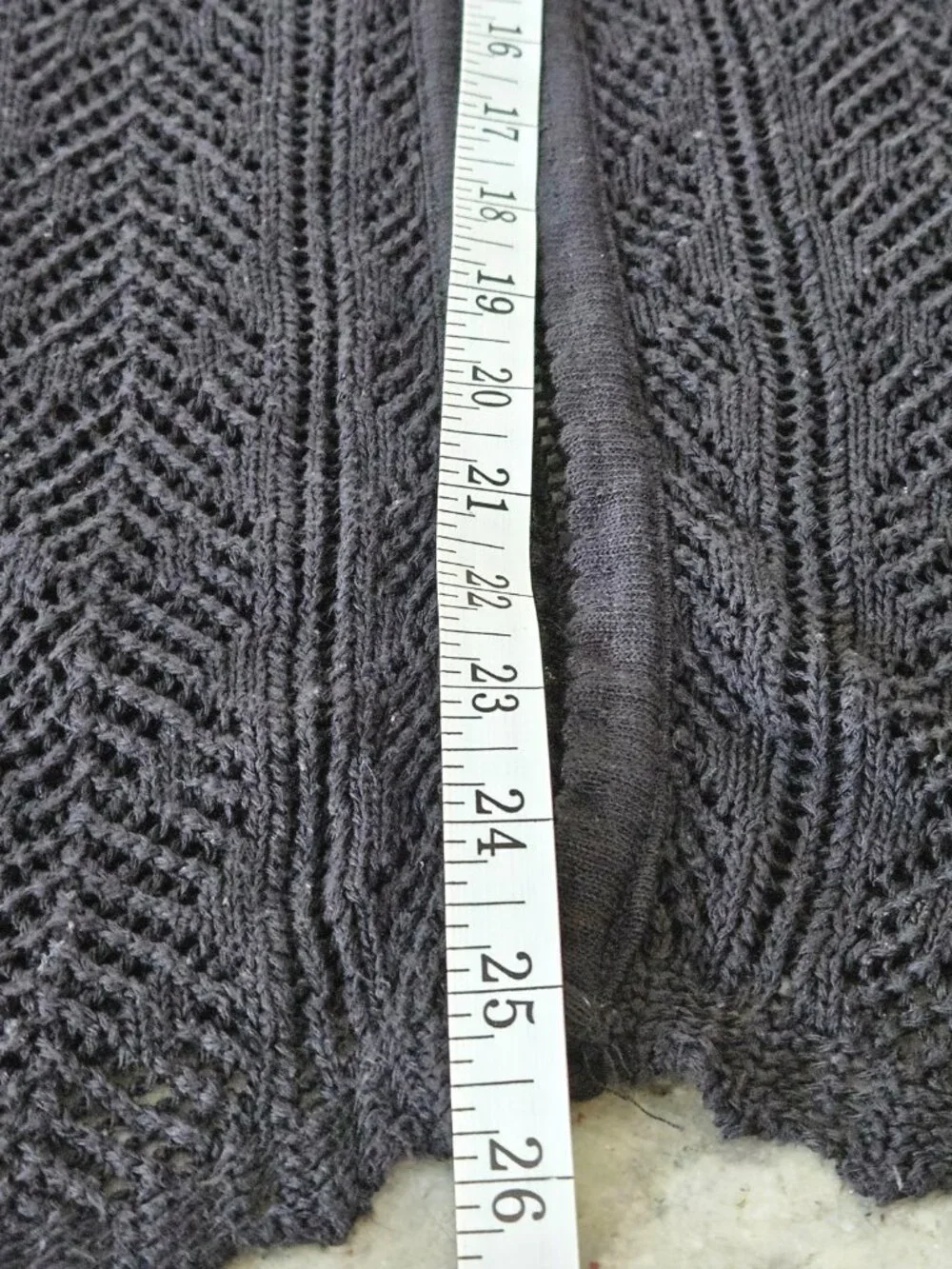 Say What? Black Women Open-knit crochet sweater scoop neck and tie waist size 3X